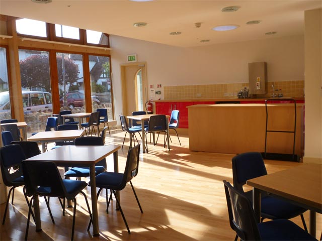 Coffee Bar in sunlight.